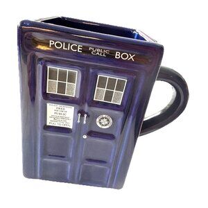 Doctor Who TARDIS 3D Ceramic Mug Zeon Police Box Collectible Cup Gift